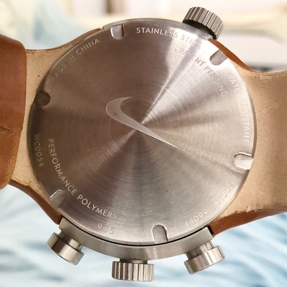 NIKE HERITAGE Chronograph‎ Vintage, Y2K, Mens Wrist Watch, Leather Strap, RARE - Picture 11 of 16